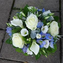 White and Blue Posy Arrangement