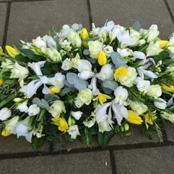 Yellow and White Spring Time - Casket Spray