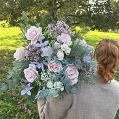 Blushing Winter&#39;s Frost Bouquet by Apple Mint