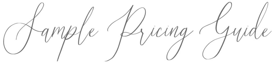 Sample Pricing Guide